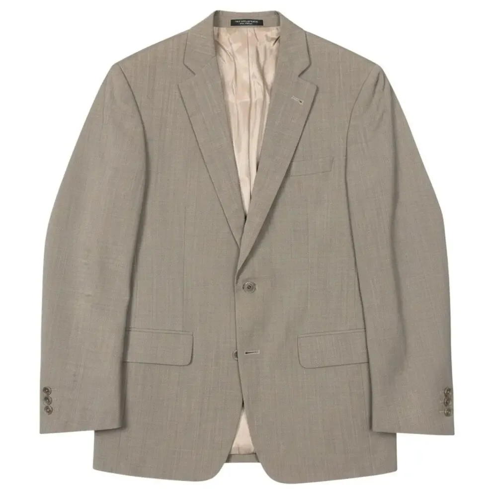 John Varvatos USA Tailored Brown Bedford Wool Blend Blazer 36S Office Work